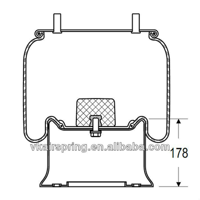 Durable Firestone W01-358-8093 Air Suspension Bag For USA Trailer Branding Hendrickson S23748 W/Disk S24443 Air Spring