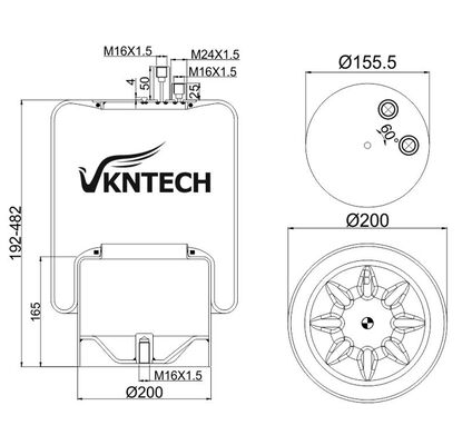 ถุงลมรถบรรทุกสำหรับ MERCEDES BENZ A 942.320.50.21 Contitech 4390NP22 ใช้แทน VKNTECH 1K4122 MERCEDES BENZ AIR SPRING ATROS MP2 MERCEDES BENZ A 942.320.50.21 Contitech 4390NP22