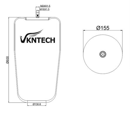 ถุงลมรถบรรทุกสำหรับ MERCEDES BENZ A 946.328.00.21 Contitech 4838N แทนที่ด้วย VKNTECH 1K4838 ไม่มีลูกสูบ