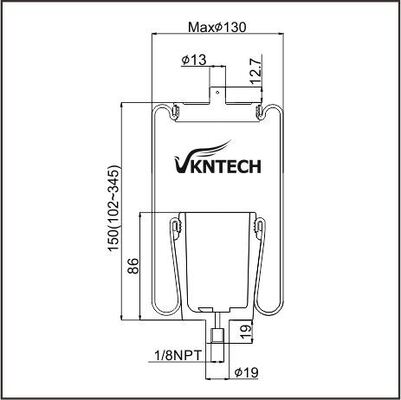 สปริงอากาศแคบิน 1102-0043 (FRT.NBD-13262 FIP-102215 WHITE KW,MACK) ไฟสโตน W02-358-7056