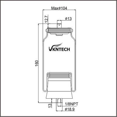 คาบิน AIR SPRING NATIONAL SEATING 324662-01 ไฟสโตน W02-358-7058 W02-N9-7058 เปลี่ยนโดย VKNTECH 1S7058